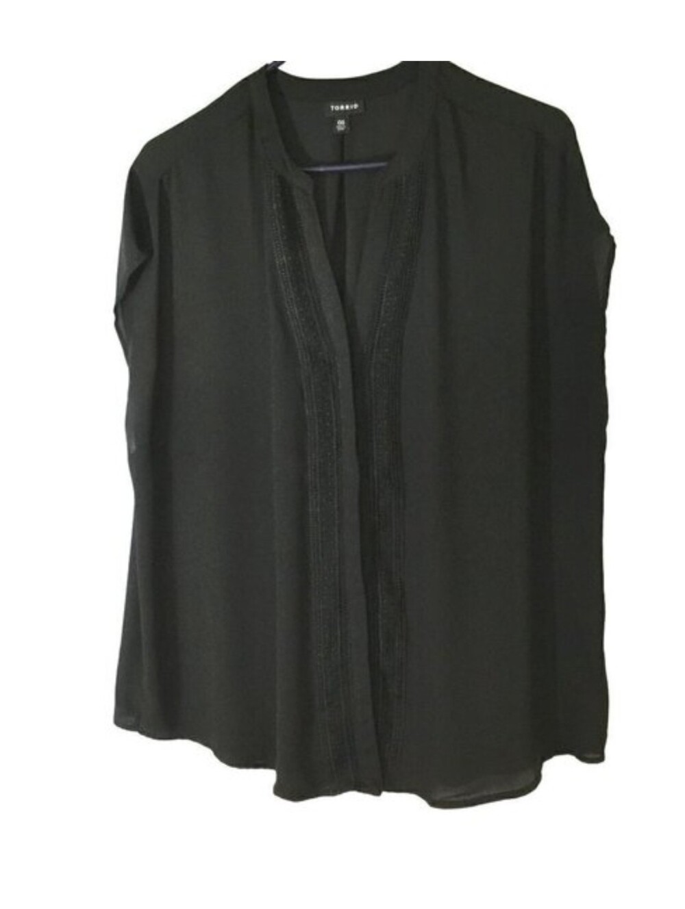 Torrid women's Plus Size cap sleeve hidden button blouse -  Size 4